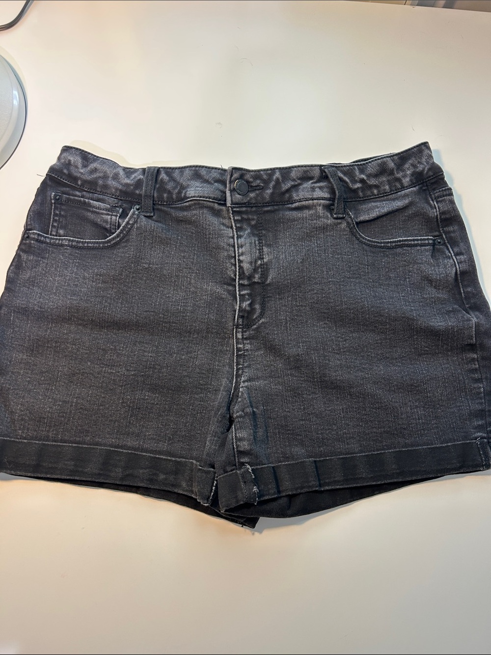 Women’s Time and Tru Black denim shorts